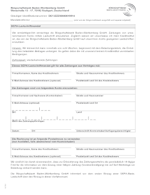 Fillable Online buergschaftsbank SEPA-Basis-Lastschrift-KombiMandat B ...