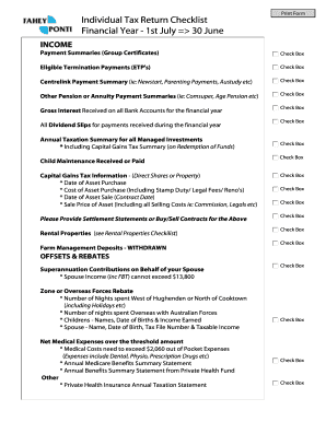 Vehicle checklist pdf - I Individual Tax Return Checklist Financial Year - 1st July 30 June Motor Vehicle Expenses (For Business Travel excluding Home to Work)