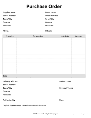 purchase order online form