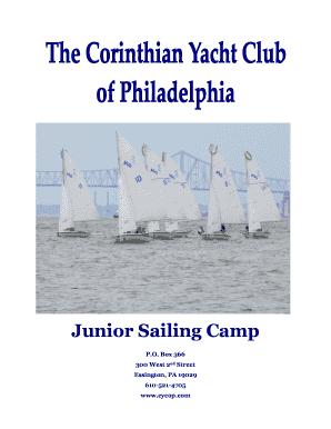 2016 Junior Sail Camp Info and Registration Forms - Corinthian