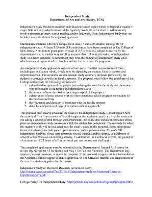 Independent study should be used for individual pursuit of topics within or beyond a students