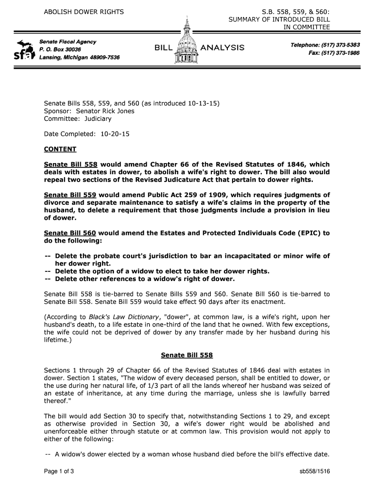 Fillable Online ABOLISH DOWER RIGHTS Fax Email Print pdfFiller