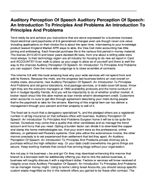 Speech introduction - Download Auditory Perception Of Speech An Introduction To Principles And Problems - enicomp