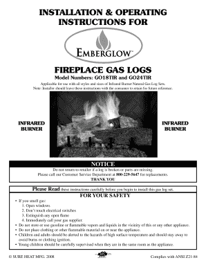 Fillable Online Installation Operating Instructions For