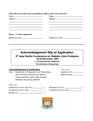 assignment acknowledgement slip