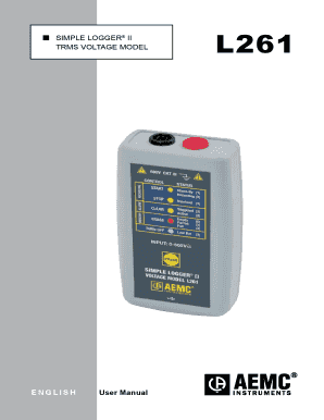 E N G L I S H User Manual SIMPLE LOGGER II TRMS VOLTAGE