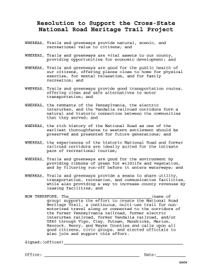 Basic forms of communication - Resolution of Support (PDF) - National Road Heritage Trail - nrht