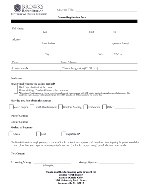 Course Registration Form
