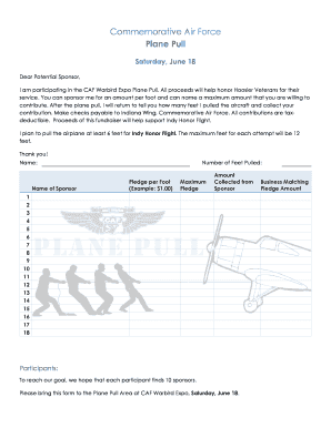 fillable online walk a thon fundraiser pledge form fax email walk a thon pledge forms