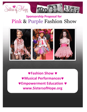 Fashion show proposal pdf - Sponsorship Proposal for Pink amp Purple Fashion Show - sistersofhope