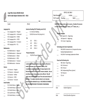 fillable online jorge mas canosa middle school office use jorge mas canosa middle school