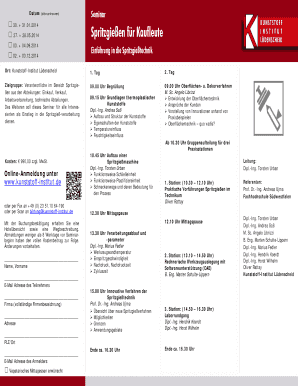 Bitte ankreuzen Seminar Spritzgieen fr Kaufleute