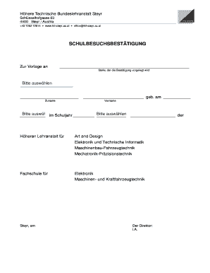 School Attendance Confirmation