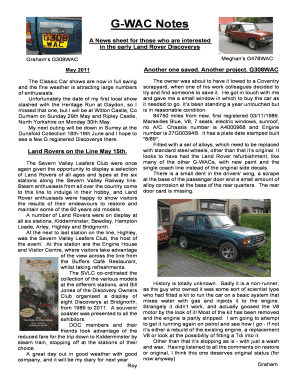 G-WAC Notes - Northmead - northmead co