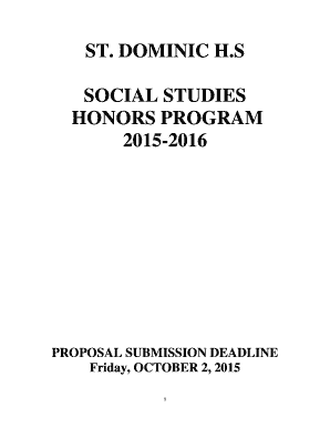 ST. DOMINIC H.S SOCIAL STUDIES HONORS PROGRAM 2015-2016 - hs stdoms