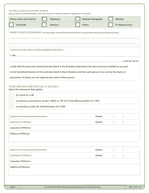 CERTIFICATE BY ADMINISTRATOR - maorilandcourt.govt.nz