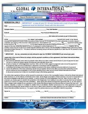 Global International - - Arrear Payment Agreement.xls