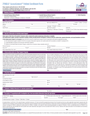ZYDELIG AccessConnect Patient Enrollment Form