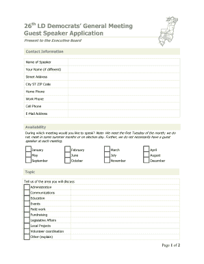 Guest Speaker Application