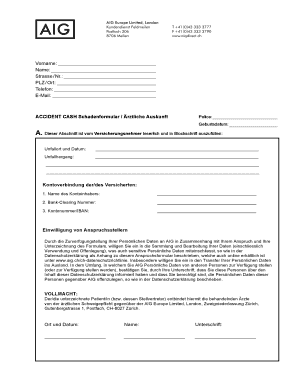 ACCIDENT CASH Claim Form