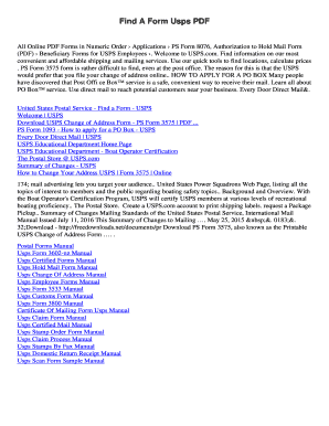 Fillable Online 64 140 157 Find A Form Usps PDF Fax Email Print - pdfFiller