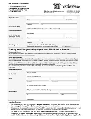 SEPA Lastschriftmandat Form