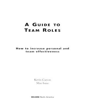 Fillable Online TEAM ROLES Fax Email Print - pdfFiller