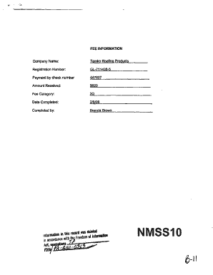 Letter to Accounts Receivable, CFO/NRC from Ken Witt, TAMKO Roofing Products Inc., regarding Submittal of Nuclear Material Registration form package and Fees information. - nrc