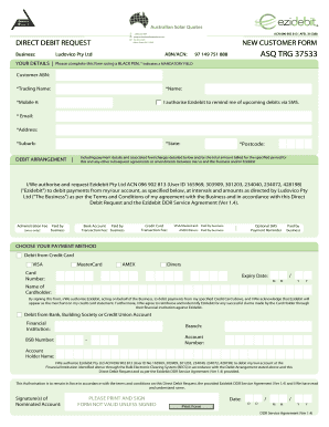 ACN 096 902 813 AFSL 315388 DIRECT DEBIT REQUEST NEW