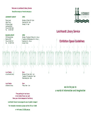 Fillable Online Exhibition Space Guidelines and Application Form (PDF ...
