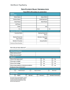 01 Basic Information for New Patients (2) Ladera Park. Arvinder Walia, MD