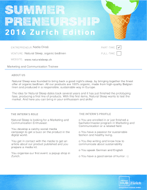 Job Profile ZU - bzurichbbimpacthubbbchb - zurich impacthub