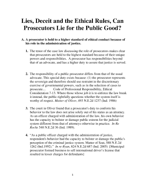 Lies, Deceit and the Ethical Rules, Can