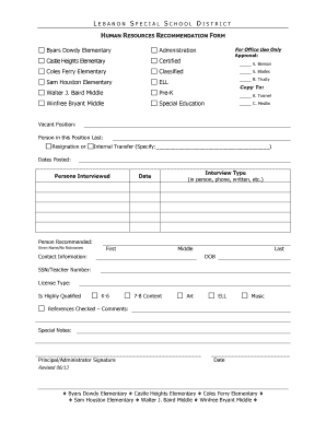 Human Resources Recommendation Form(3)-2
