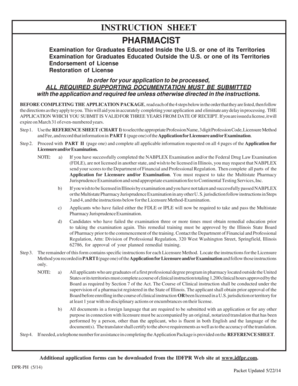 Illinois Pharmacist Licensure Application