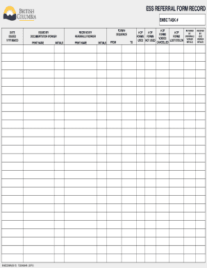 ESS Referral Form Record