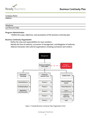 Business Continuity Plan Template