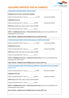 Building Permit Application Fees