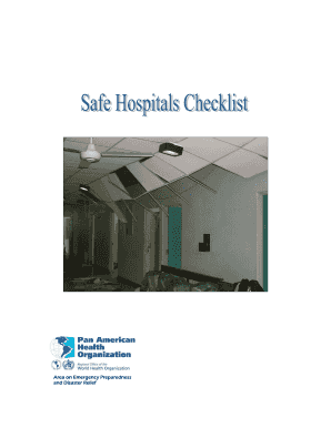 Safe Hospitals Checklist