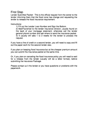 Flood Insurance Release Request Form