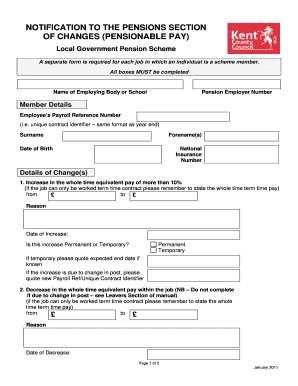 Local Government Pension Scheme Notification Form