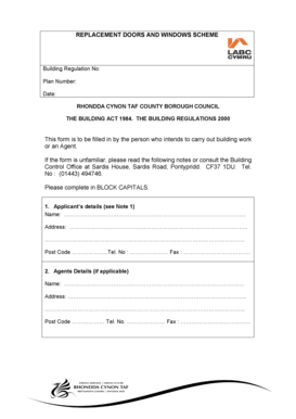 Replacement Doors and Windows Scheme