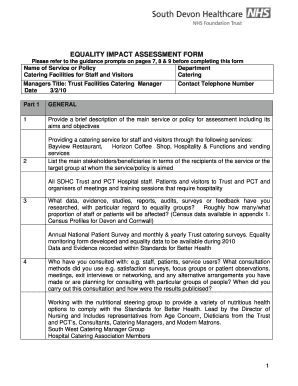 Equality Impact Assessment Form