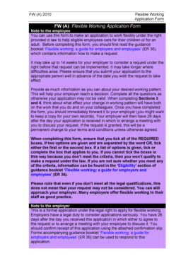 Flexible Working Application Form