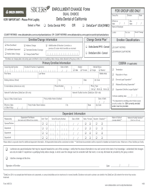Delta Dental Enrollment/Change Form