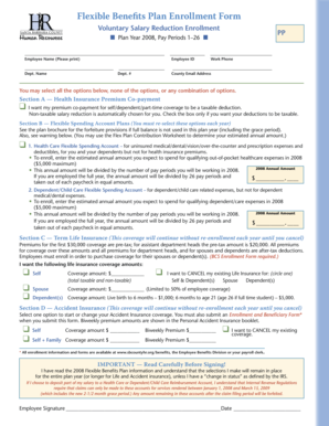 Flexible Benefits Plan Enrollment Form