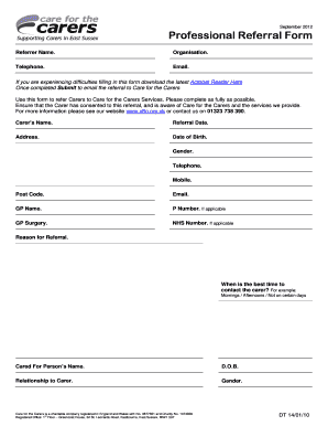 Professional Referral Form
