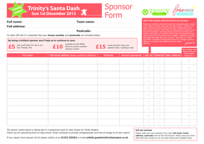 Gift Aid Sponsor Form