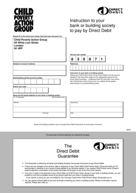 Direct Debit Instruction Form