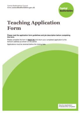 Teaching Application Form